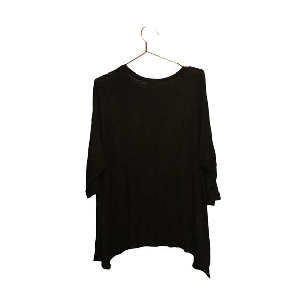 IMAN Black and Gold Sparkly Top - Size medium - Picture 2 of 6